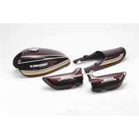 カワサキ1975年型Z1B/Z2A玉虫マルーン外装4点セットダブルピッチ MRS カワサキ1975年型Z1B/Z2A玉虫マルーン外装4点セットダブルピッチ