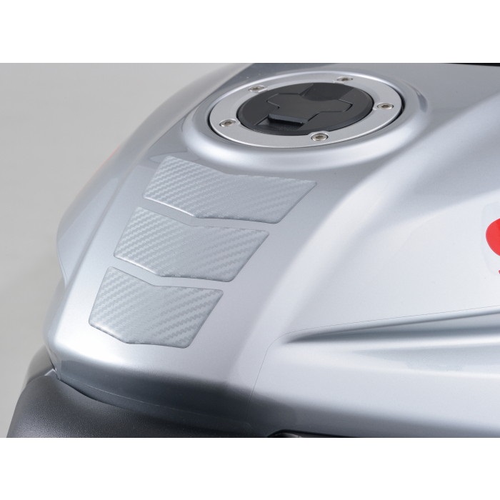 タンクパッド (ポッティングタイプ) 3ピース Lサイズ CBR250RR等(シルバーカーボン調)