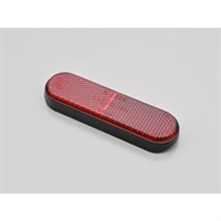 ユニバーサルリフレクター ラウンドコーナー 両面テープ貼付 / レッド フォークマウント 汎用