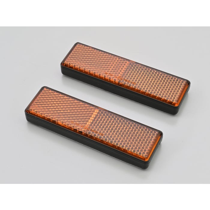 ユニバーサルリフレクター レクタングル 両面テープ貼付 / アンバー フォークマウント 汎用(M)