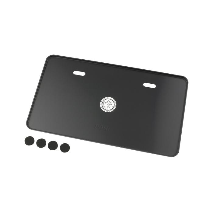 【在庫限り】 アルミライセンスプレートLサイズ 新基準適合タイプ(ブラック)