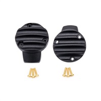 Motone Customs モートーンカスタムズ スロットルボディカバー リブ ブラックT120 (16-25) Thruxton1200/R/RS (16-24) Bobber (17-25)