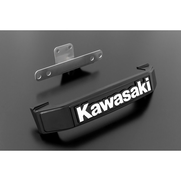 BIGステムエンブレム＆ステーセット Kawasaki小文字 ブラック