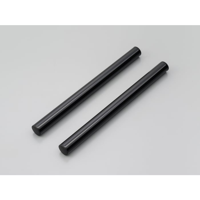 削り出しセパレートハンドル ストレートバー2本セット 汎用(ブラック)