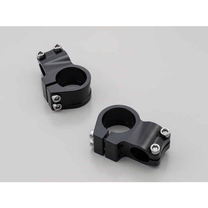 削り出しセパレートハンドル クランプ左右セット 汎用(フォーク径Ф35：ブラック)