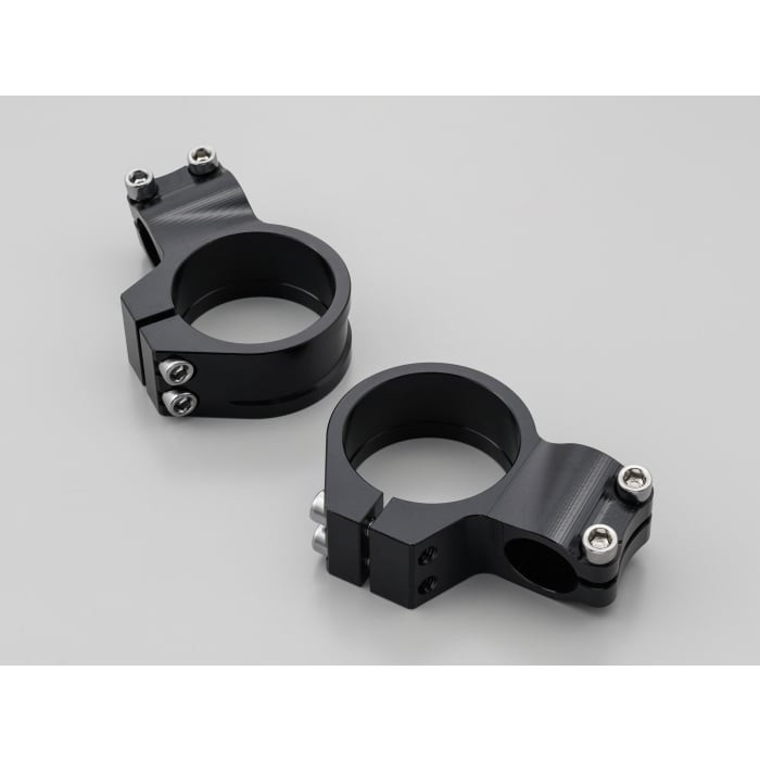 削り出しセパレートハンドル クランプ左右セット 汎用(フォーク径Ф50：ブラック)