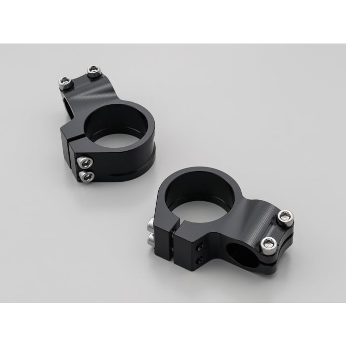 削り出しセパレートハンドル クランプ左右セット 汎用(フォーク径Ф43：ブラック)