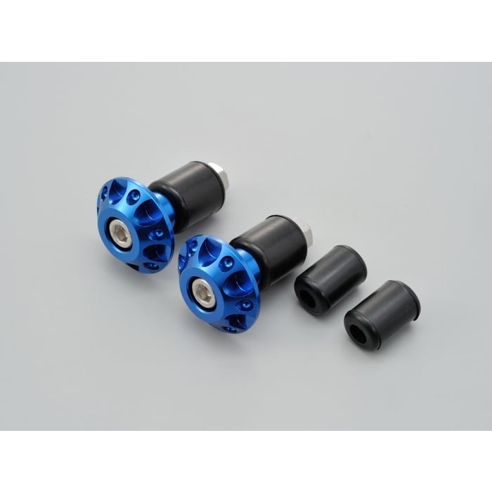 アルミビレットバーエンド ファインカット 汎用(ブルー)