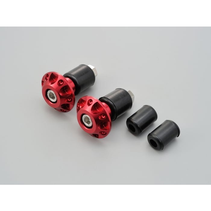 アルミビレットバーエンド ファインカット 汎用(レッド)