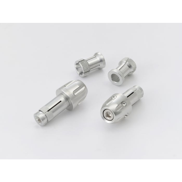 アルミビレットバーエンド スピンナー 汎用(シルバー)