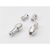 アルミビレットバーエンド(ROUND PLUG)シルバー