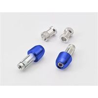 アルミビレットバーエンド(ROUND PLUG)ブルー