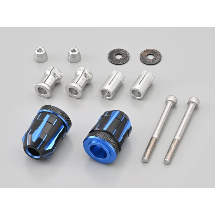 プレミアムゾーン ハンドルバーエンドプラグ TECHNO SUZUKI車/汎用ハンドル(ブルー)