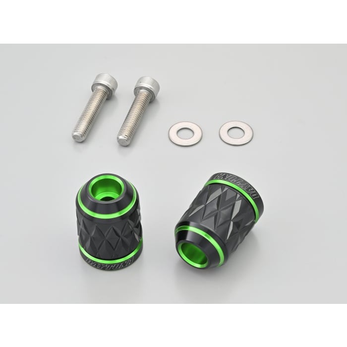 プレミアムゾーン ハンドルバーエンドプラグ KIRIKO KAWASAKI車 M8(ライムグリーン)