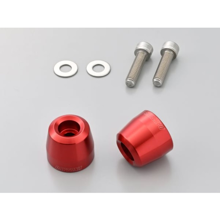 アルミビレットバーエンド 純正ハンドル用 サーフェイス KAWASAKI車 M8タイプ(レッド)