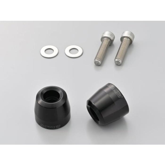 アルミビレットバーエンド 純正ハンドル用 サーフェイス KAWASAKI車 M8タイプ(ブラック)