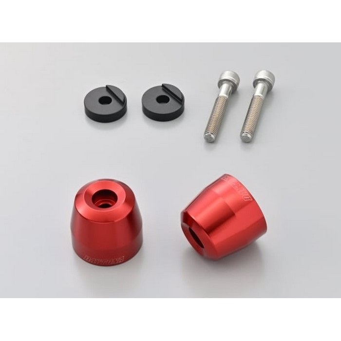 アルミビレットバーエンド 純正ハンドル用 サーフェイス YAMAHA車 M6タイプ(レッド)