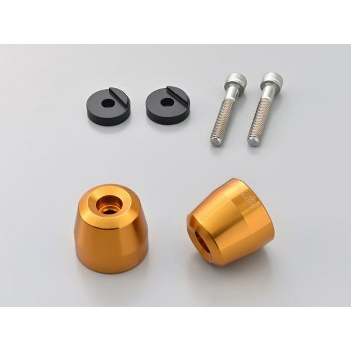 アルミビレットバーエンド 純正ハンドル用 サーフェイス YAMAHA車 M6タイプ(ゴールド)