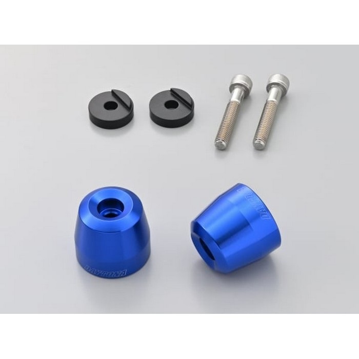 アルミビレットバーエンド 純正ハンドル用 サーフェイス YAMAHA車 M6タイプ(ブルー)