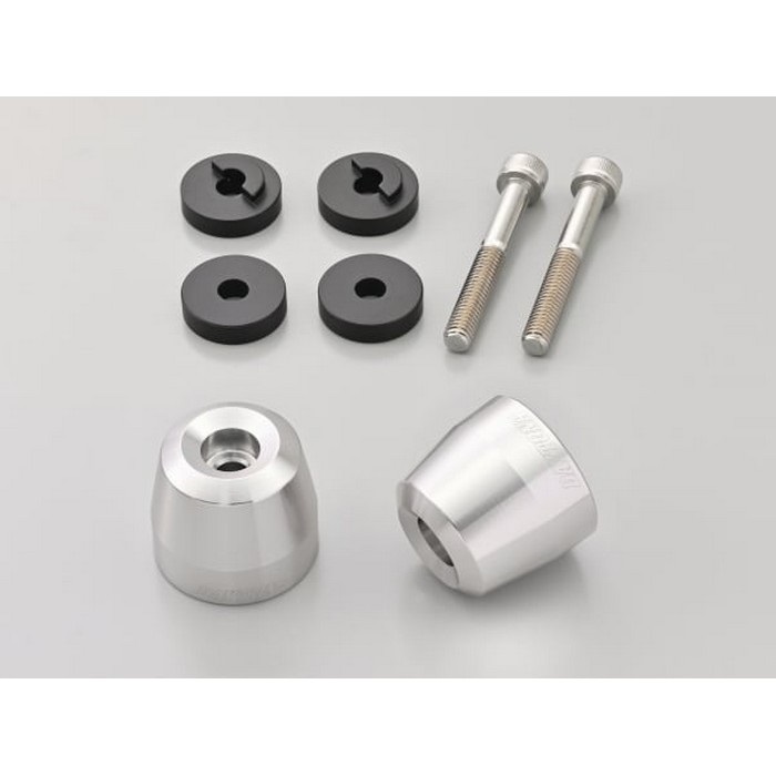 アルミビレットバーエンド 純正ハンドル用 サーフェイス HONDA車 M6タイプ(シルバー)