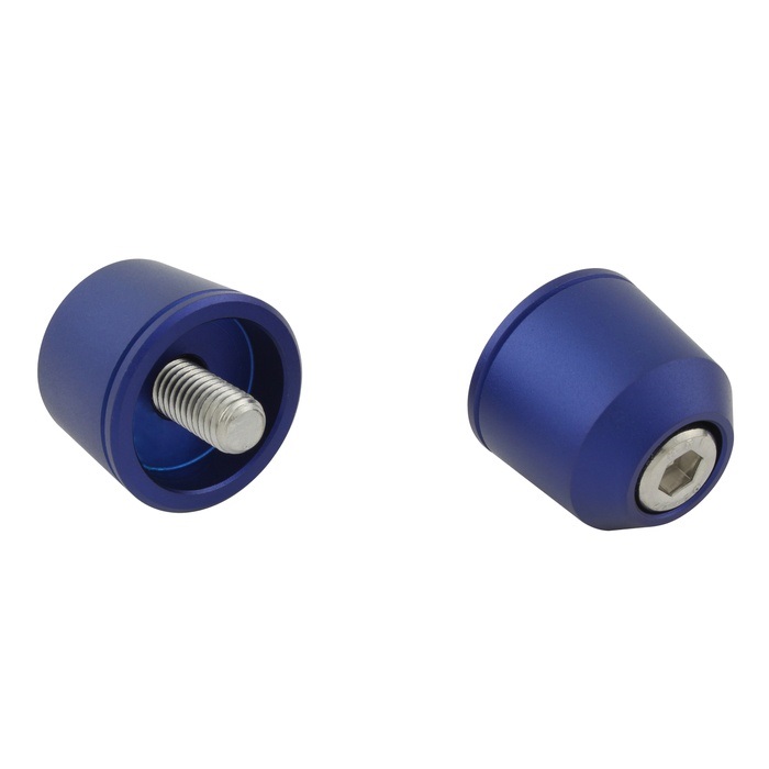 KAWASAKI車用 ソリッドバーエンド 純正ハンドルM8タイプ(マットブルー)