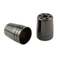 ウルトラヘビーバーエンド M6アウター ブラックメッキ 2pcs