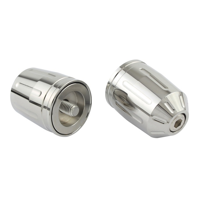 KAWASAKI車用 ウルトラヘビーバーエンドタイプ2 純正ハンドル用 M8タイプ(メッキ)