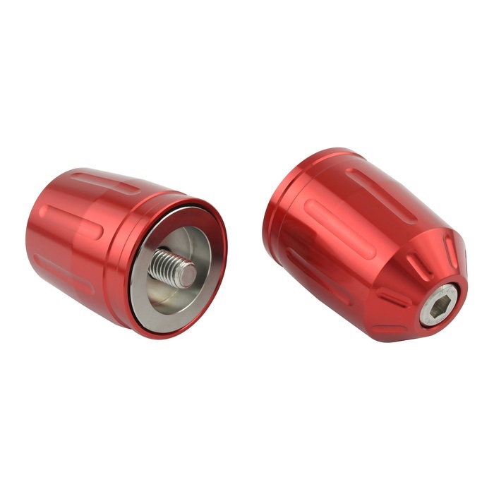 KAWASAKI車用 ウルトラヘビーバーエンドタイプ2 純正ハンドル用 M8タイプ(レッド)