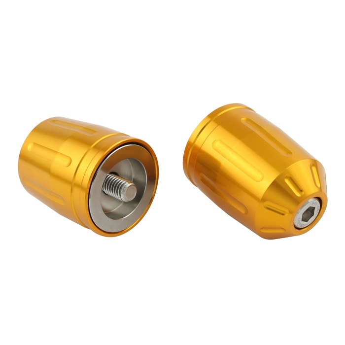 KAWASAKI車用 ウルトラヘビーバーエンドタイプ2 純正ハンドル用 M8タイプ(ゴールド)