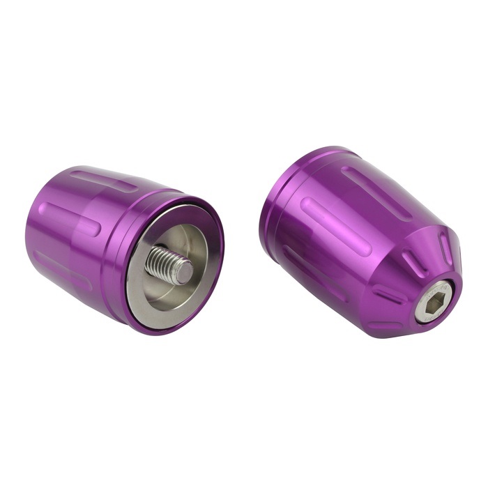 KAWASAKI車用 ウルトラヘビーバーエンドタイプ2 純正ハンドル用 M8タイプ(ブルーベリー)