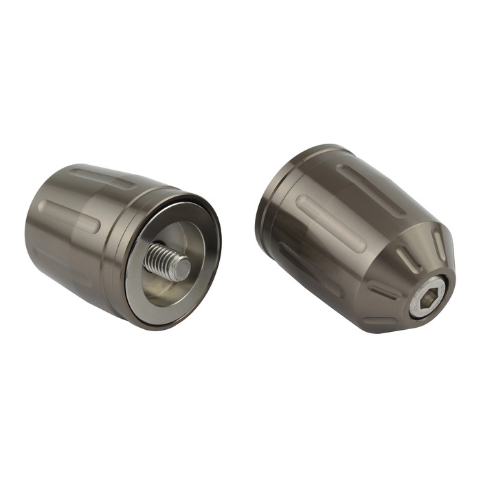 KAWASAKI車用 ウルトラヘビーバーエンドタイプ2 純正ハンドル用 M8タイプ(チタン)