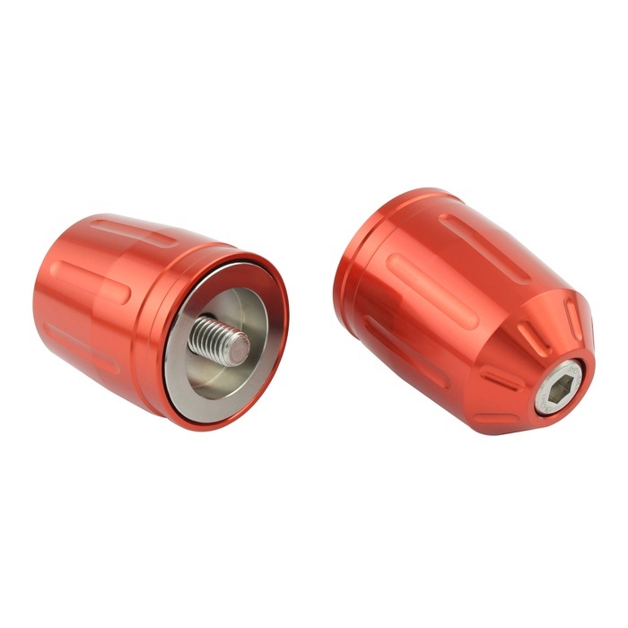 KAWASAKI車用 ウルトラヘビーバーエンドタイプ2 純正ハンドル用 M8タイプ(ディープオレンジ)