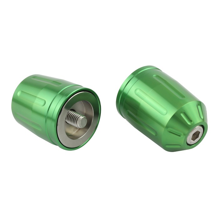 KAWASAKI車用 ウルトラヘビーバーエンドタイプ2 純正ハンドル用 M8タイプ(ライトグリーン)