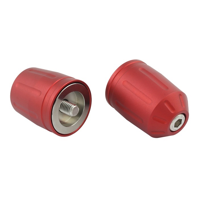 KAWASAKI車用 ウルトラヘビーバーエンドタイプ2 純正ハンドル用 M8タイプ(マットレッド)