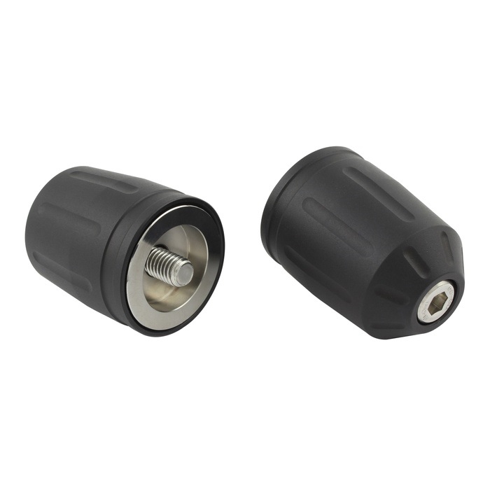 KAWASAKI車用 ウルトラヘビーバーエンドタイプ2 純正ハンドル用 M8タイプ(マットブラック)