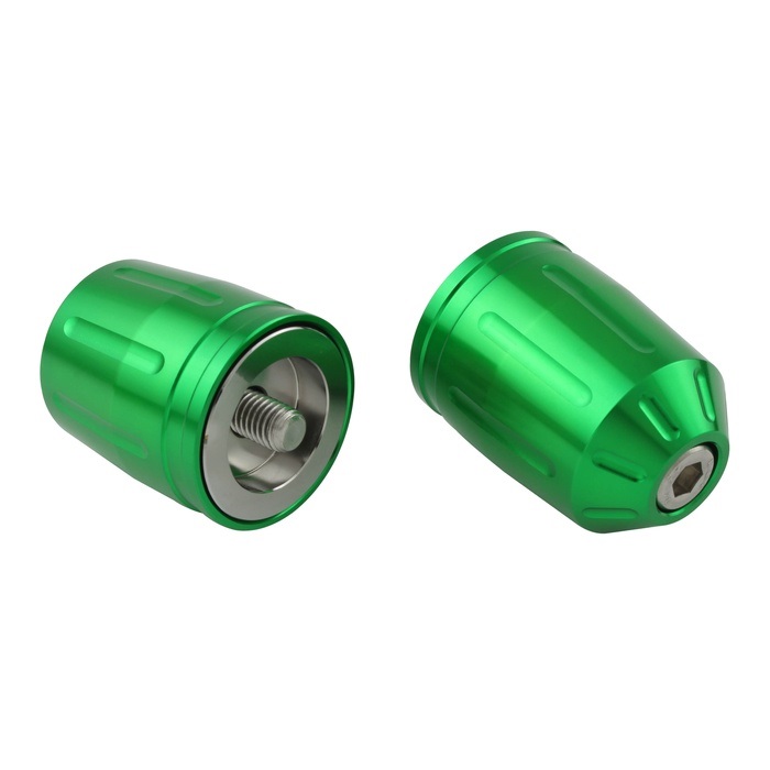 KAWASAKI車用 ウルトラヘビーバーエンドタイプ2 純正ハンドル用 M8タイプ(ライムグリーン)