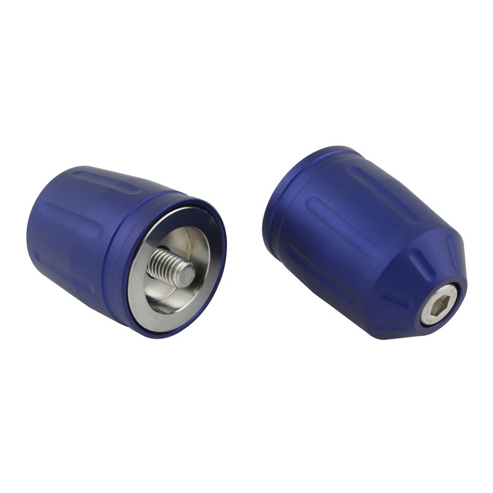 KAWASAKI車用 ウルトラヘビーバーエンドタイプ2 純正ハンドル用 M8タイプ(マットブルー)