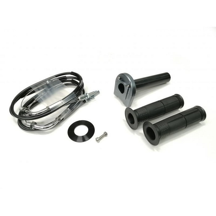 汎用スロットルキット TYPE-3 巻取φ28 [ワイヤー:メッキ金具 900mm](ガンメタ)