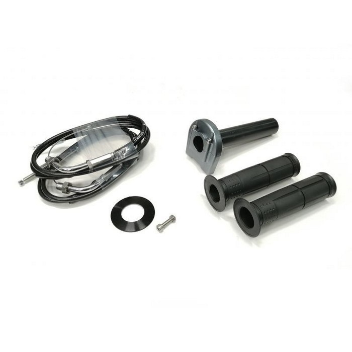 汎用スロットルキット TYPE-3 巻取φ28 [ワイヤー:メッキ金具 1050mm](ガンメタ)