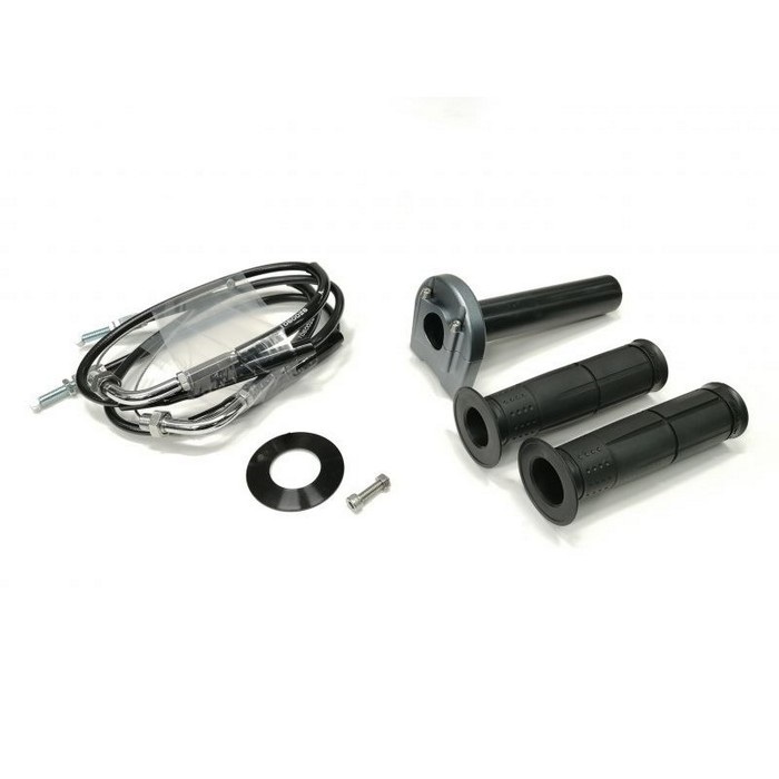 汎用スロットルキット TYPE-3 巻取φ32 [ワイヤー:メッキ金具 700mm](ガンメタ)