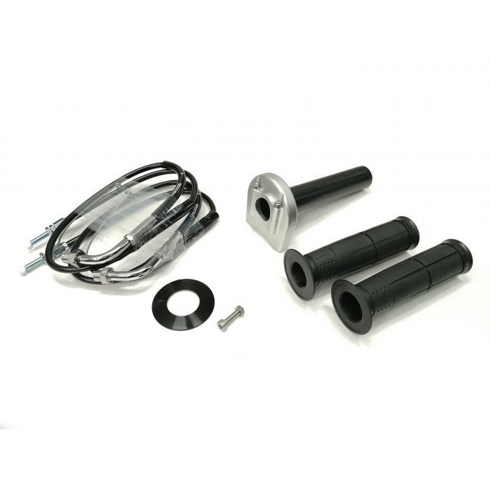 汎用スロットルキット TYPE-3 巻取φ36 [ワイヤー:メッキ金具 700mm](シルバー)