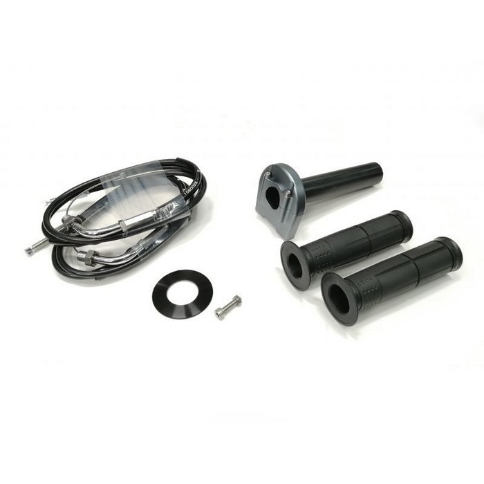汎用スロットルキット TYPE-3 巻取φ36 [ワイヤー:メッキ金具 1050mm](ガンメタ)