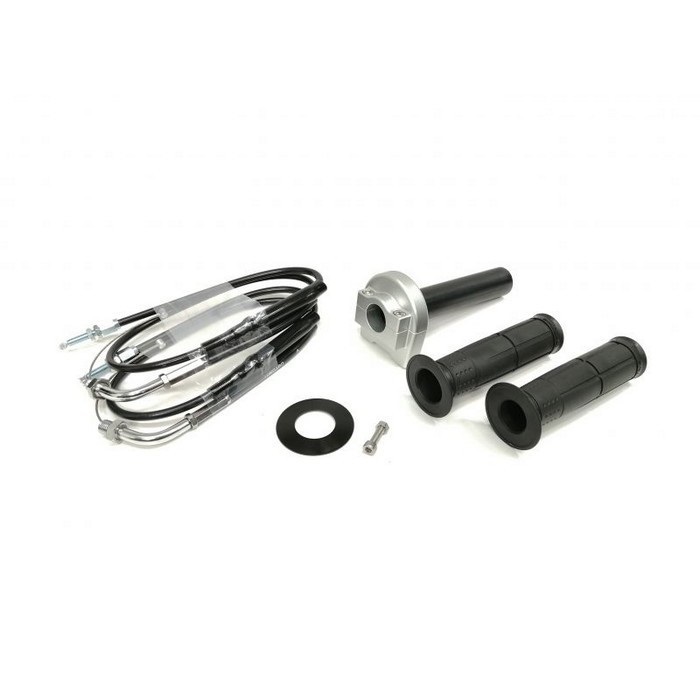汎用スロットルキット TYPE-1 巻取φ40 [ワイヤー:メッキ金具 800mm](シルバー)