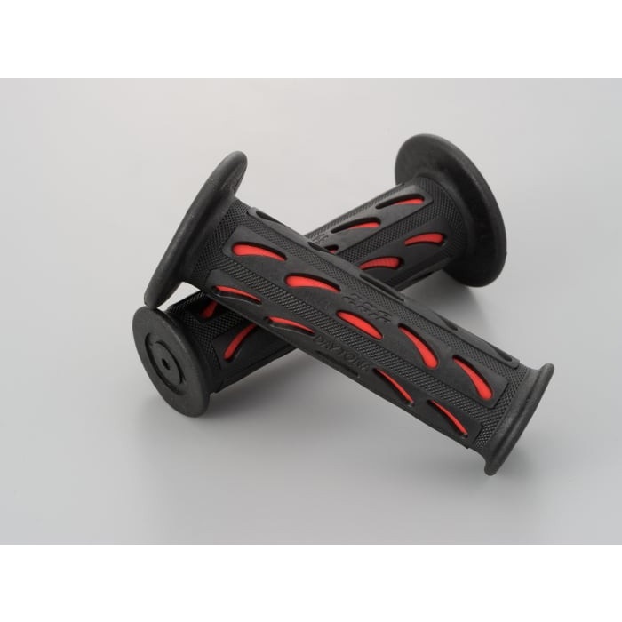 原付モデル用ショートタイプ #724Mini 耐震GEL （全長115mm）非貫通グリップ 汎用(ブラック/レッド)