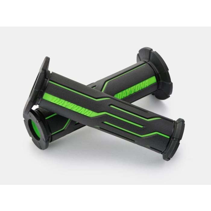 GRIPPY GRIP GG-D-LINE（125mm）Ф22.2ハンドル用 貫通グリップ 汎用(ブラック×グリーン)