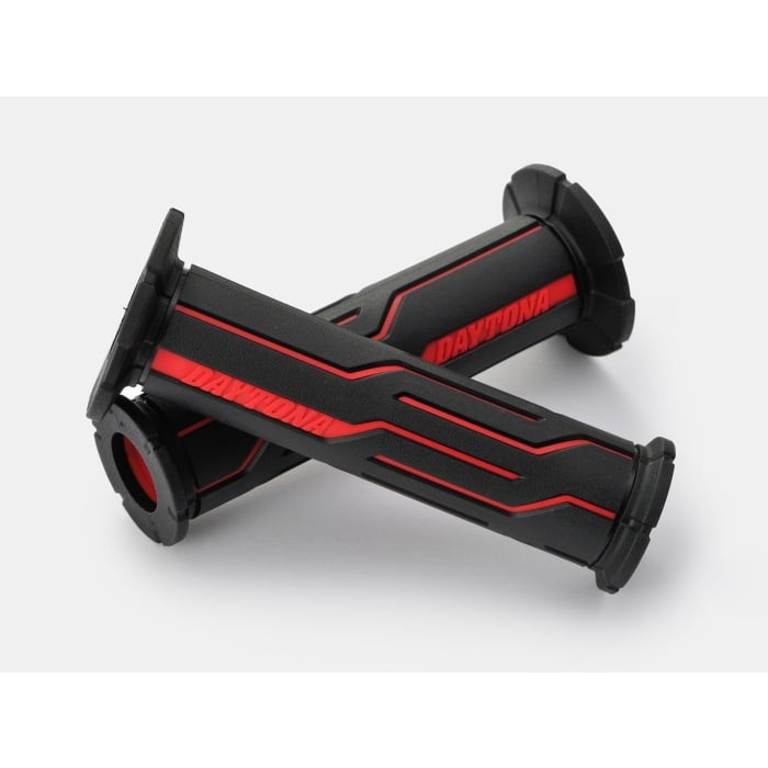 GRIPPY GRIP GG-D-LINE（125mm）Ф22.2ハンドル用 貫通グリップ 汎用(ブラック×レッド)