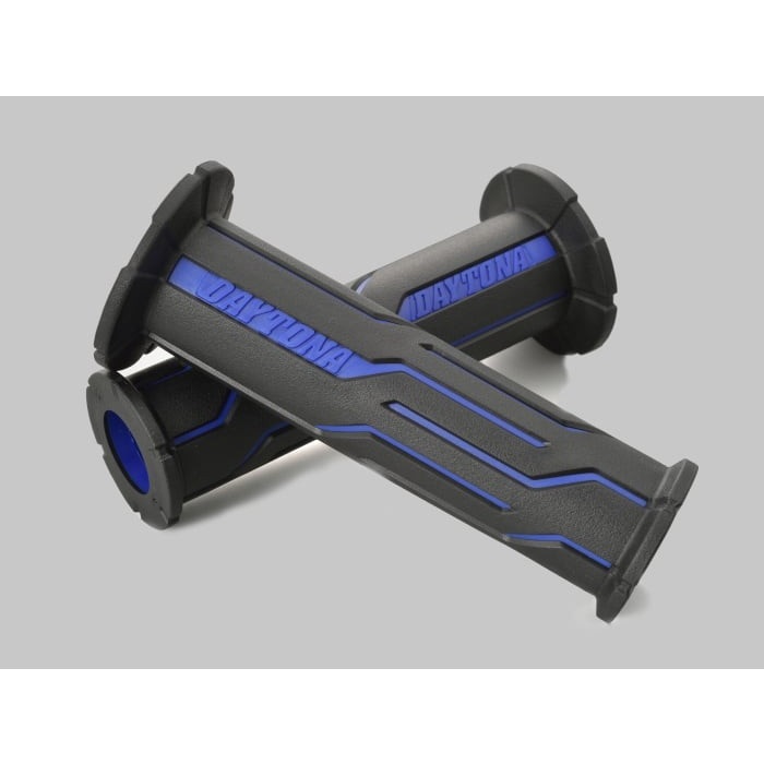GRIPPY GRIP GG-D-LINE（全長120mm）Ф22.2ハンドル用 貫通グリップ 汎用(ブラック×ブルー)
