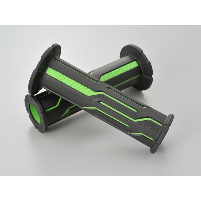 GRIPPY GRIP GG-D-LINE（全長120mm）Ф22.2ハンドル用 貫通グリップ 汎用(ブラック×グリーン)