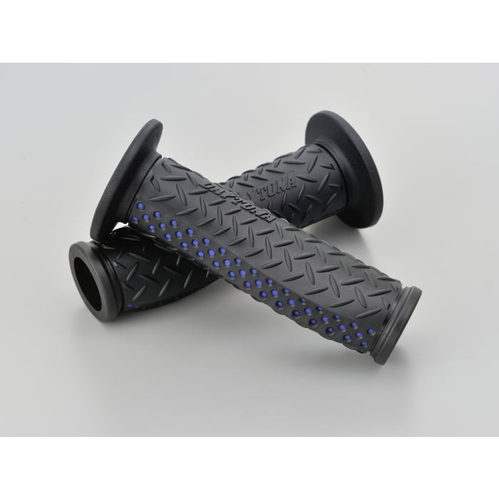 GRIPPY GRIP GG-D-ADV（全長122mm）Ф22.2ハンドル用 貫通グリップ 汎用(ブラック×ブルー)