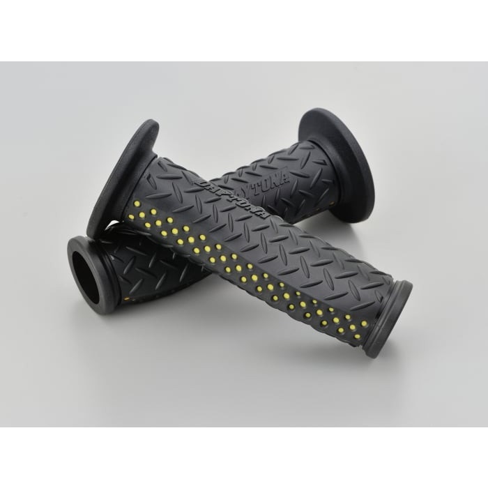 GRIPPY GRIP GG-D-ADV（全長122mm）Ф22.2ハンドル用 貫通グリップ 汎用(ブラック×イエロー)